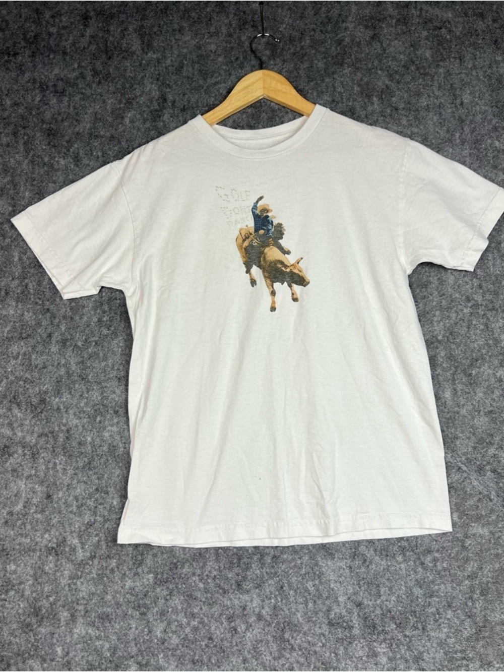 Golf Wang White Rodeo Graphic Tee - Men's Short Sleeve Shirt Size Medium